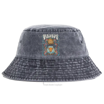 Purplehecate Taurus Spirit Zodiac Bucket Hat