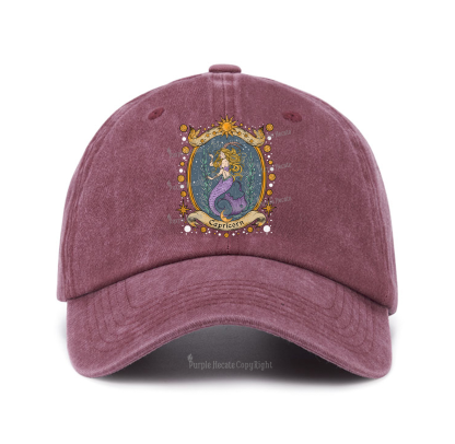 Purplehecate Celestial Capricorn Zodiac Baseball Cap