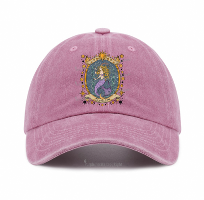 Purplehecate Celestial Capricorn Zodiac Baseball Cap