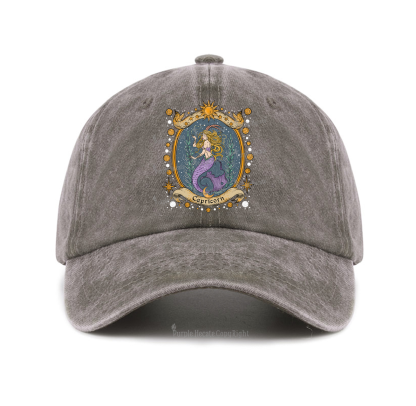 Purplehecate Celestial Capricorn Zodiac Baseball Cap