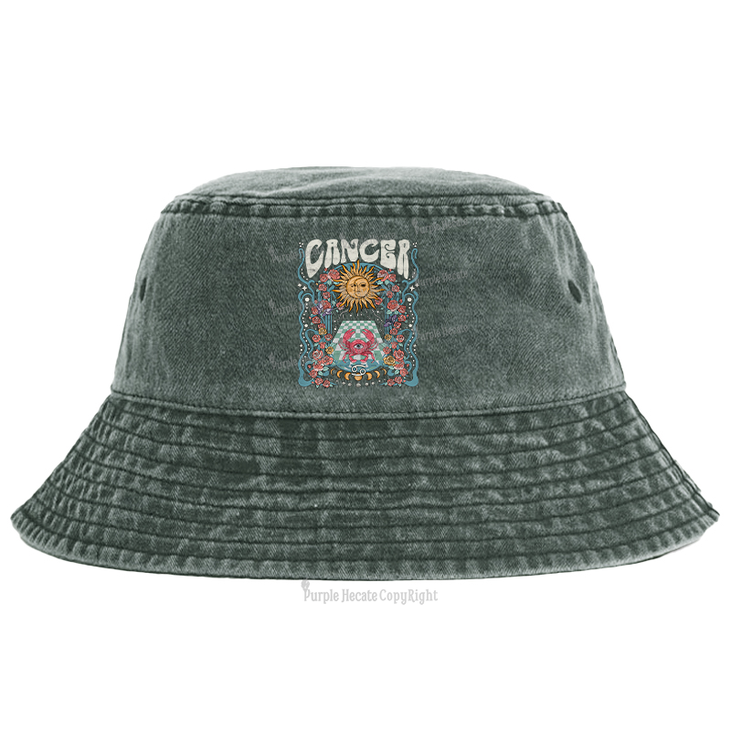 Purplehecate Cancer Spirit Zodiac Bucket Hat