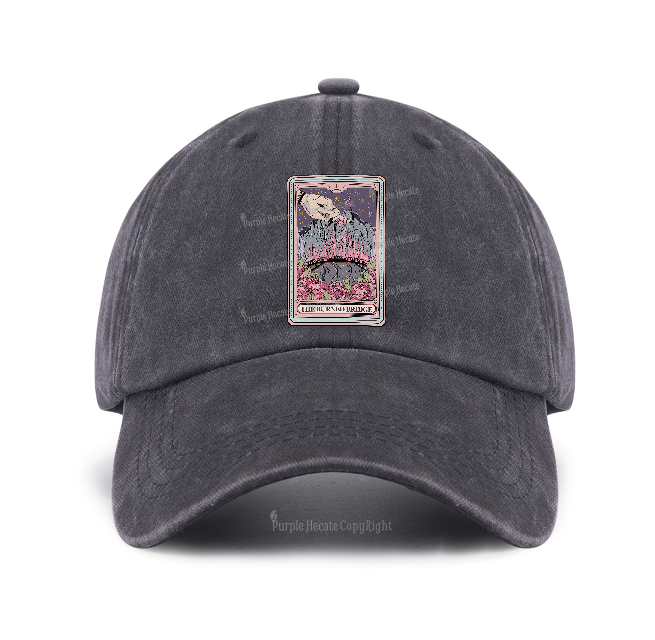 Purplehecate The Burned Bridge Tarot Baseball Cap