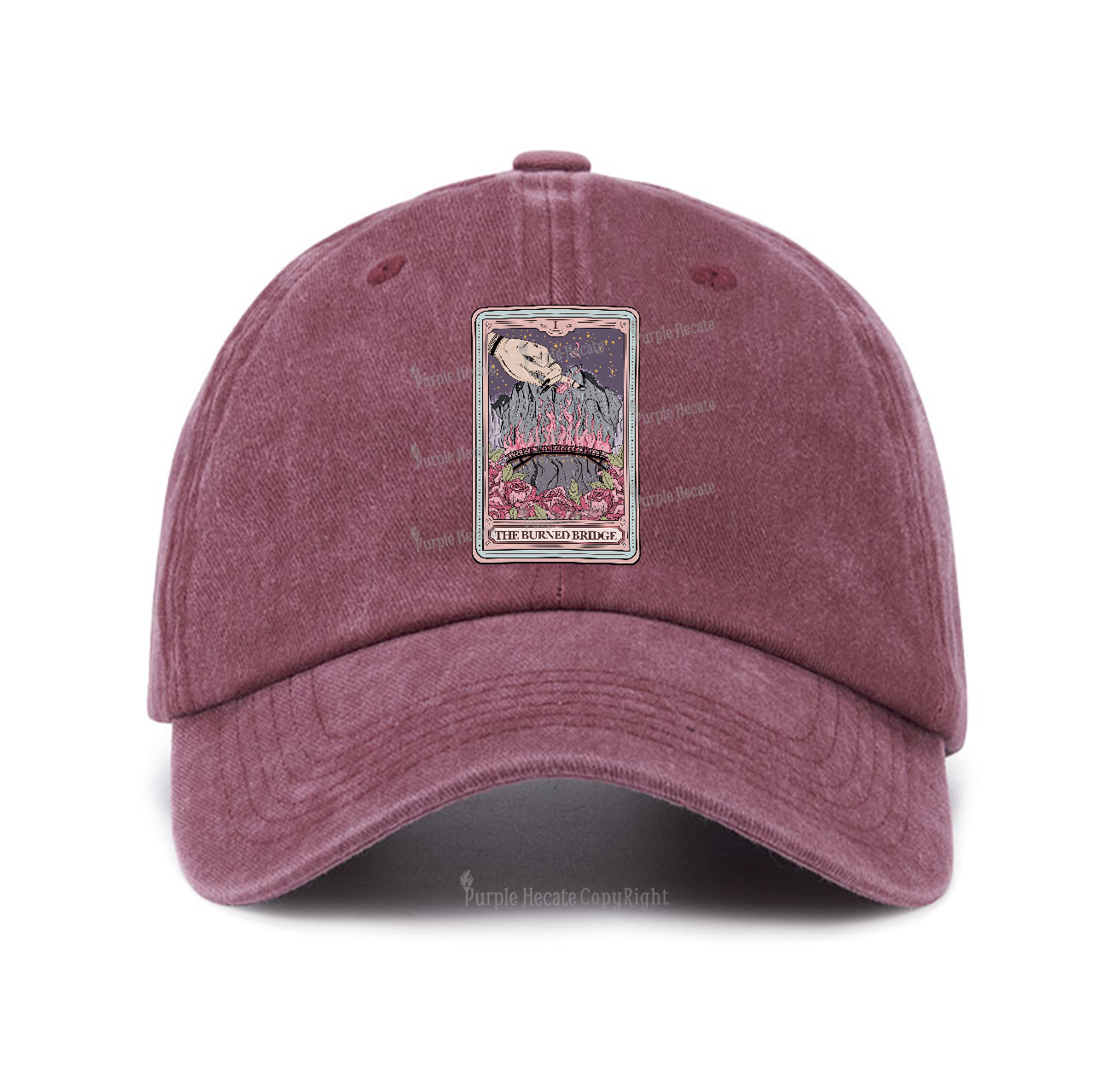 Purplehecate The Burned Bridge Tarot Baseball Cap