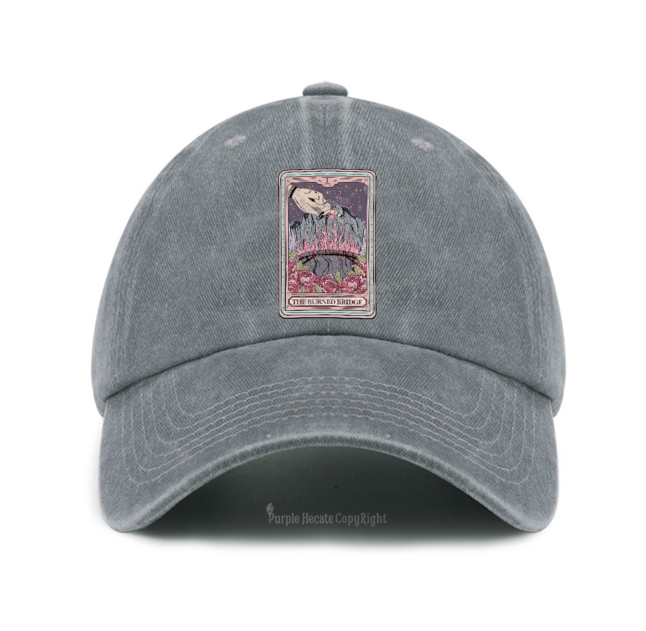 Purplehecate The Burned Bridge Tarot Baseball Cap