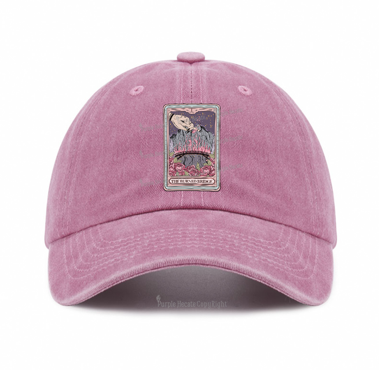Purplehecate The Burned Bridge Tarot Baseball Cap