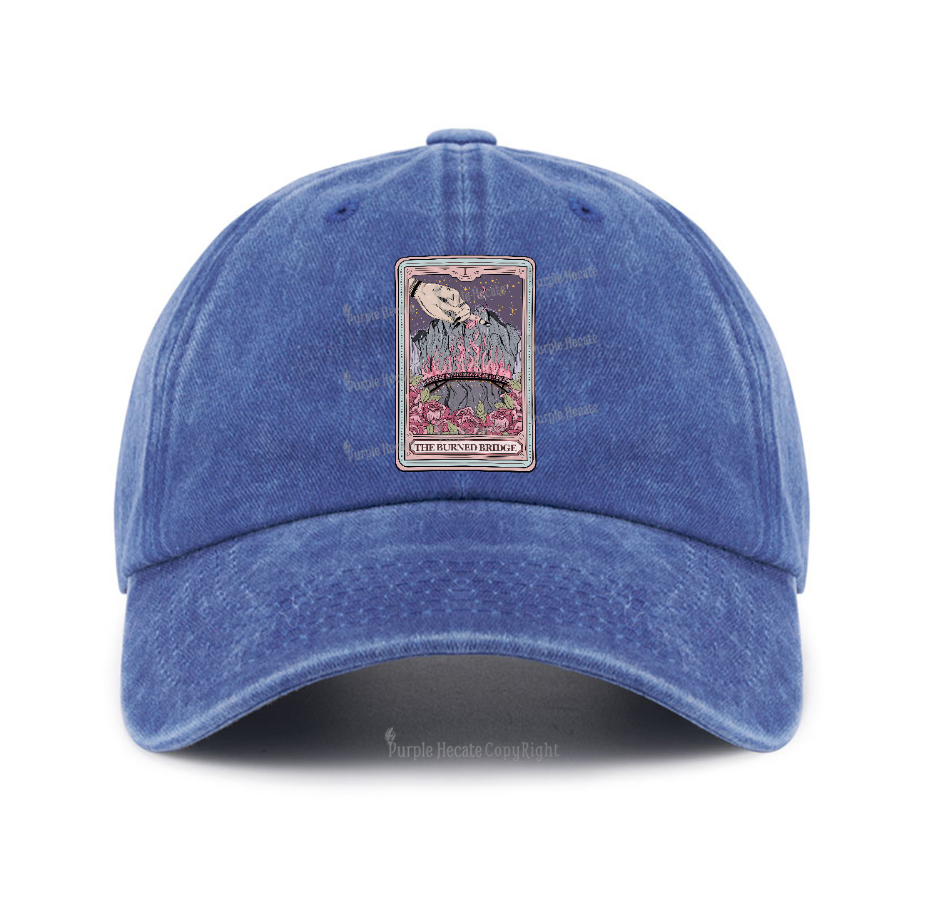 Purplehecate The Burned Bridge Tarot Baseball Cap