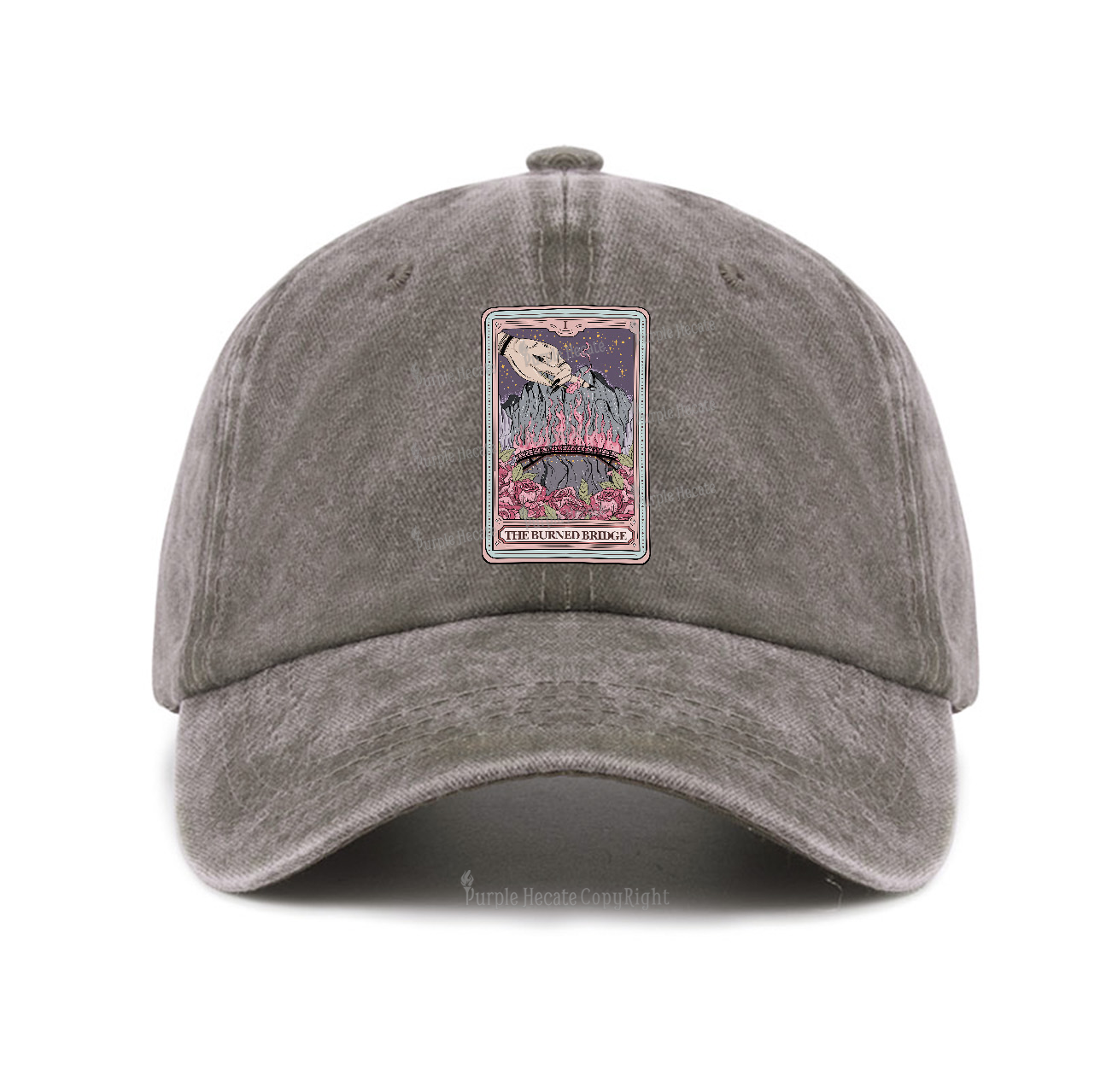 Purplehecate The Burned Bridge Tarot Baseball Cap