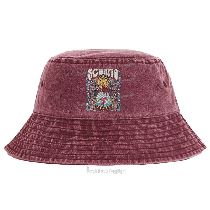Purplehecate Scorpio Spirit Zodiac Bucket Hat