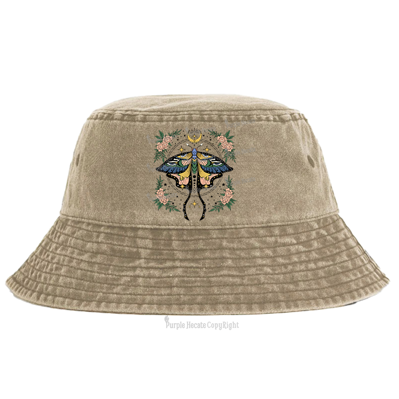 Purplehecate Mystical Moth Bucket Hat