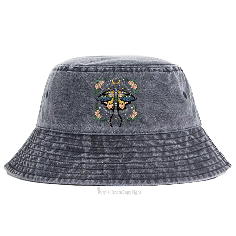 Purplehecate Mystical Moth Bucket Hat