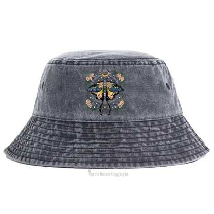 Purplehecate Mystical Moth Bucket Hat