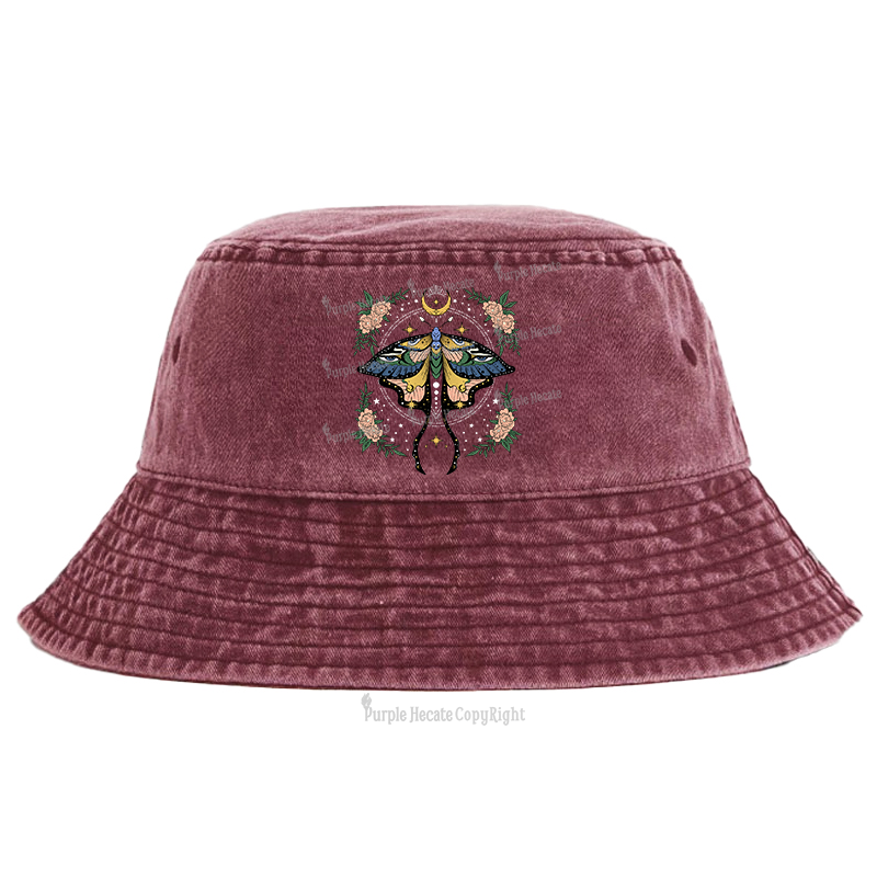 Purplehecate Mystical Moth Bucket Hat