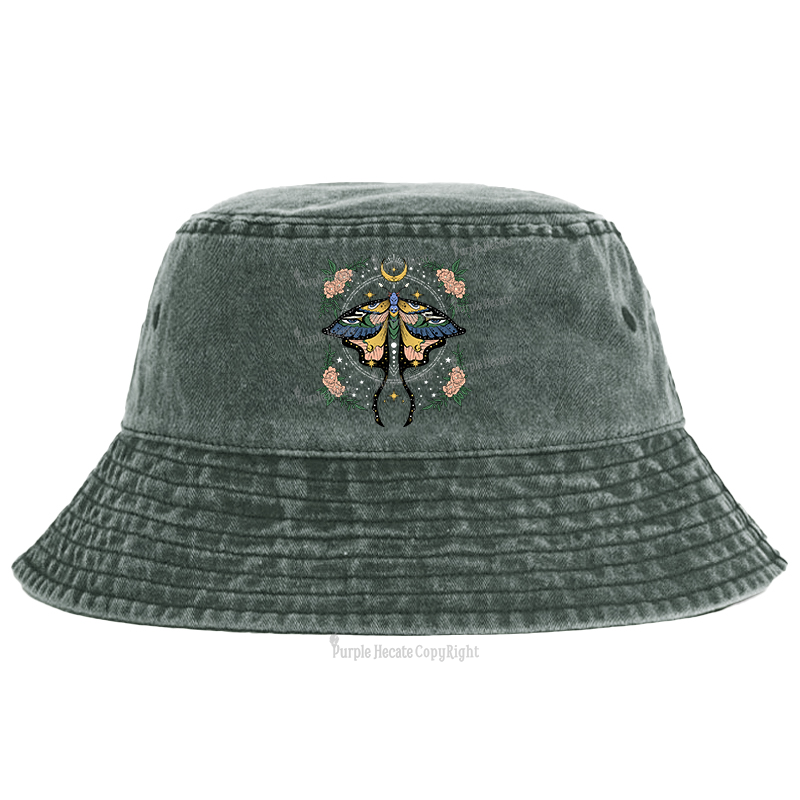 Purplehecate Mystical Moth Bucket Hat