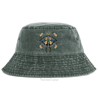 Purplehecate Mystical Moth Bucket Hat