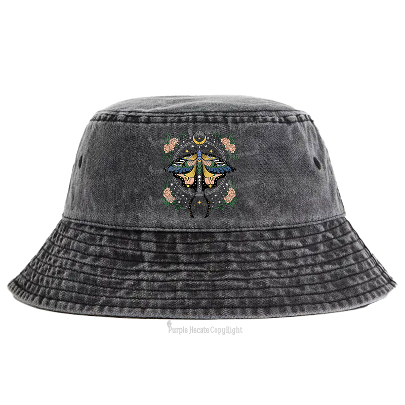 Purplehecate Mystical Moth Bucket Hat