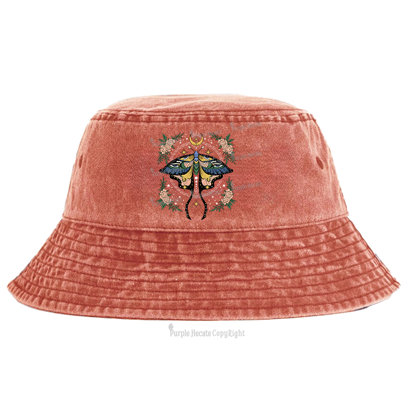 Purplehecate Mystical Moth Bucket Hat