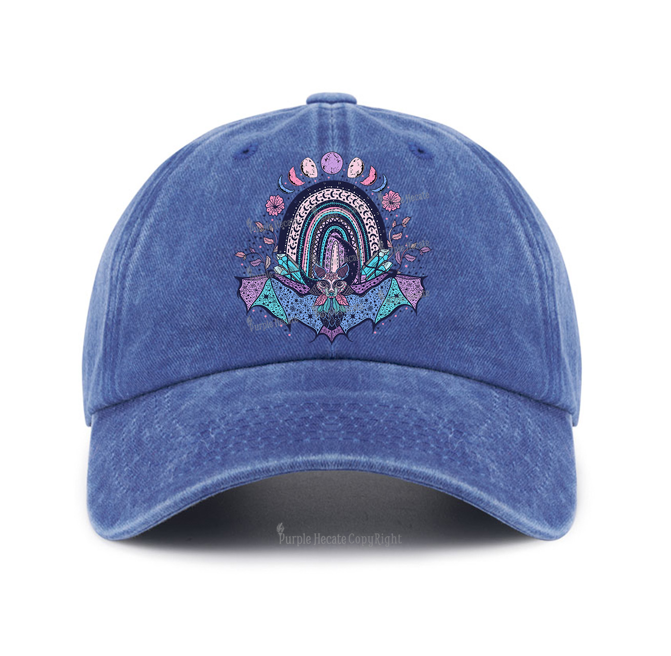 Purplehecate Moon Phase Bat Baseball Cap
