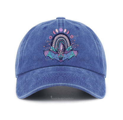 Purplehecate Moon Phase Bat Baseball Cap