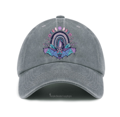 Purplehecate Moon Phase Bat Baseball Cap