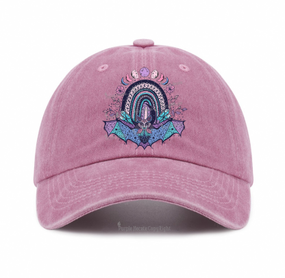 Purplehecate Moon Phase Bat Baseball Cap