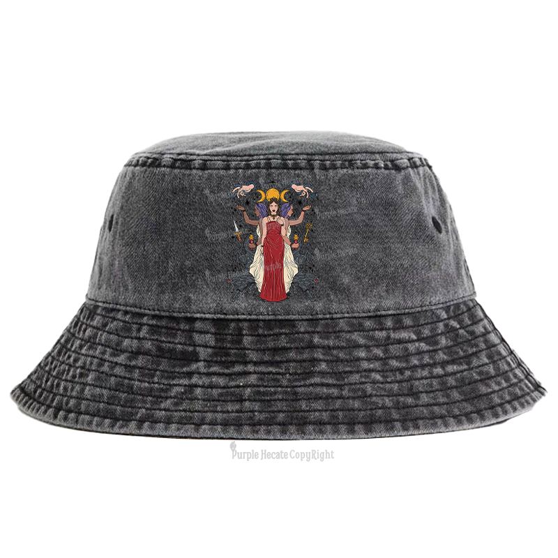 Purplehecate The Triple Goddes Hecate Bucket Hat