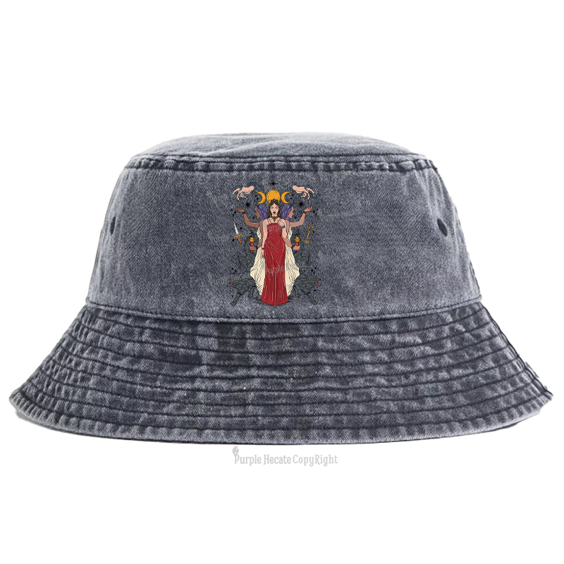 Purplehecate The Triple Goddes Hecate Bucket Hat