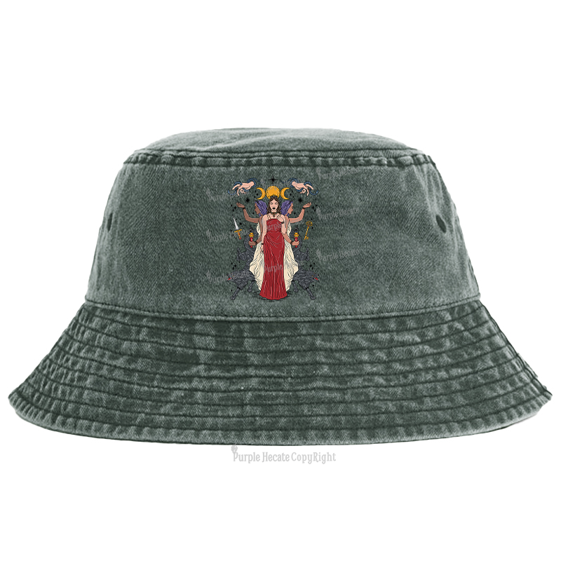 Purplehecate The Triple Goddes Hecate Bucket Hat