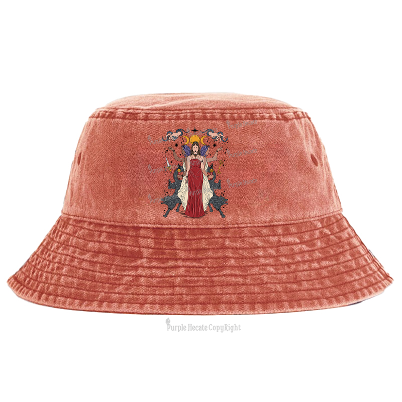 Purplehecate The Triple Goddes Hecate Bucket Hat
