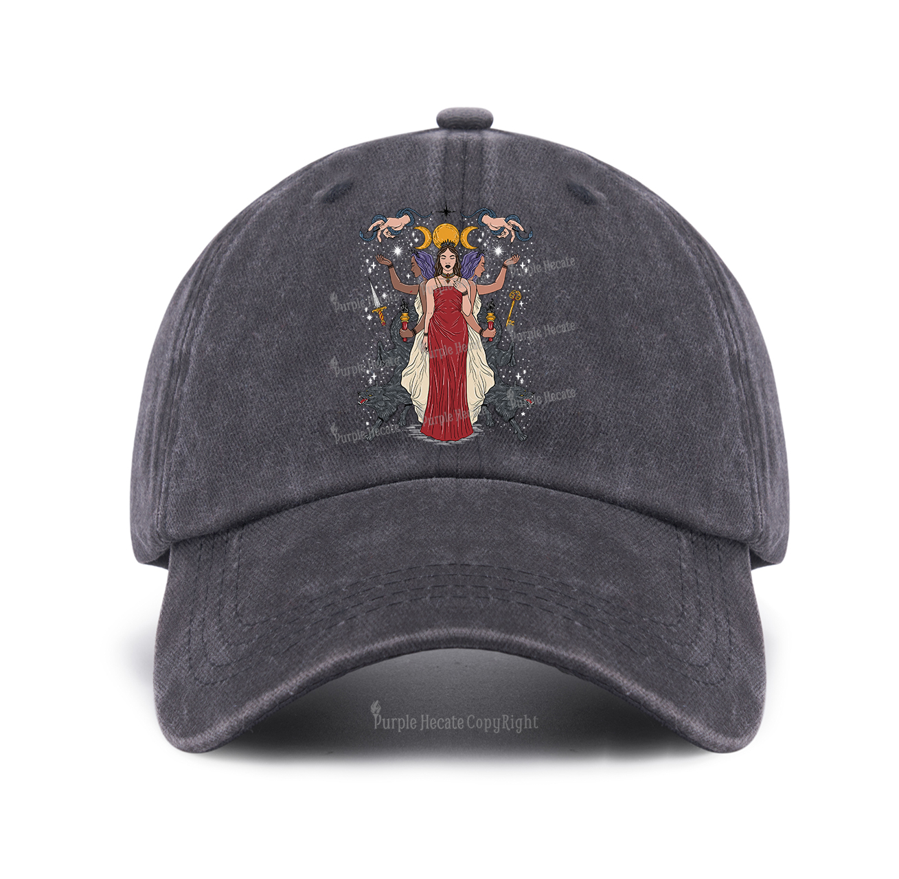 Purplehecate The Cat Goddess Bastet Baseball Cap