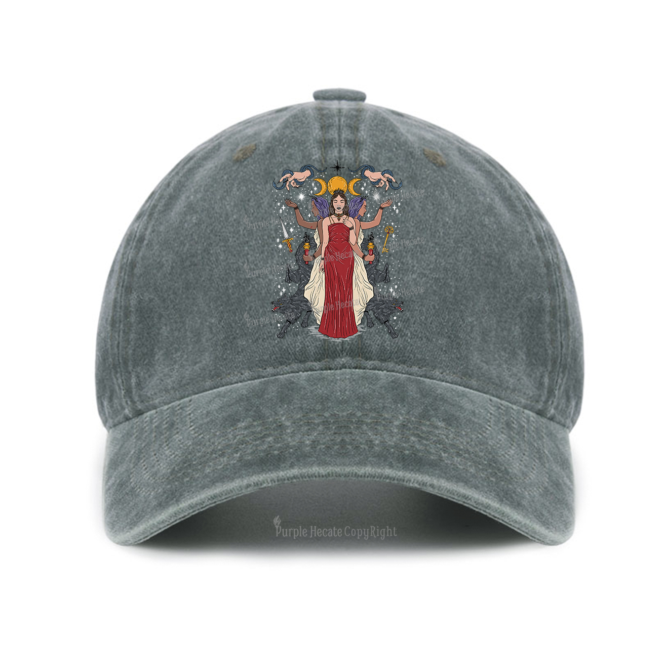 Purplehecate The Cat Goddess Bastet Baseball Cap