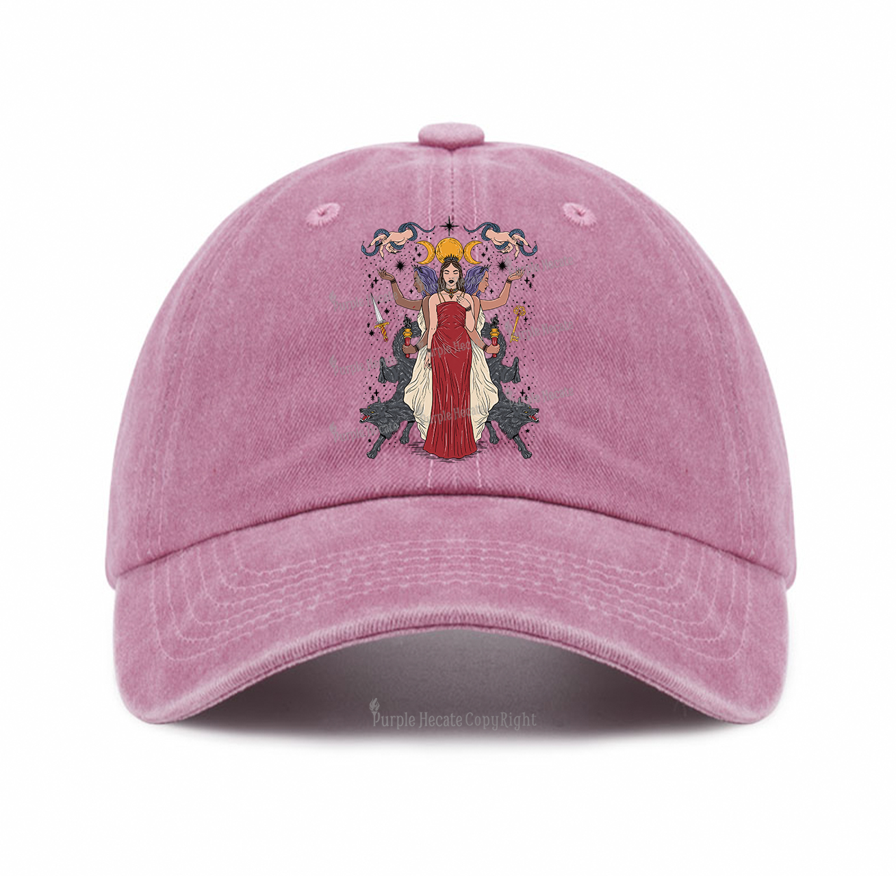 Purplehecate The Cat Goddess Bastet Baseball Cap