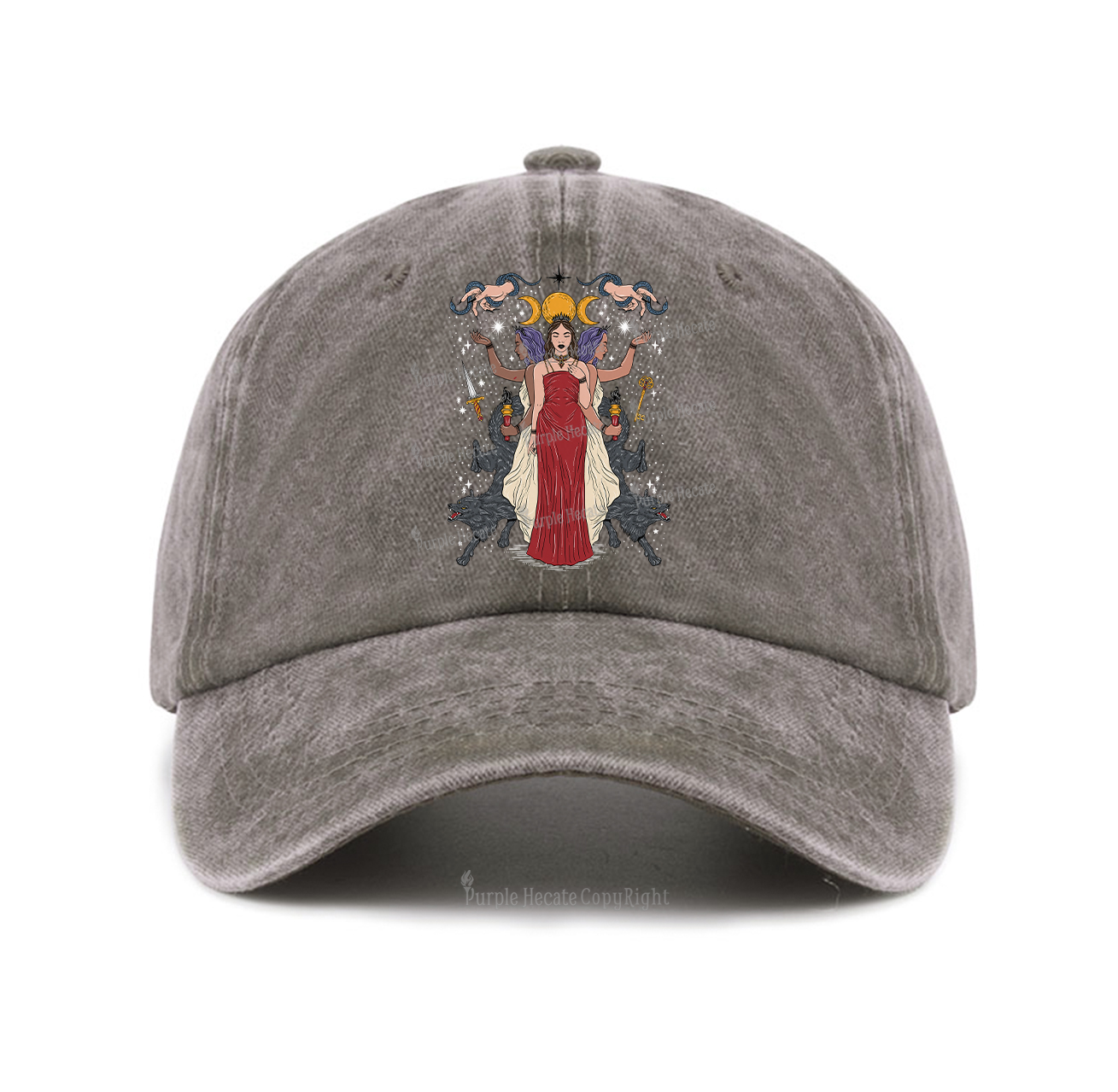 Purplehecate The Cat Goddess Bastet Baseball Cap