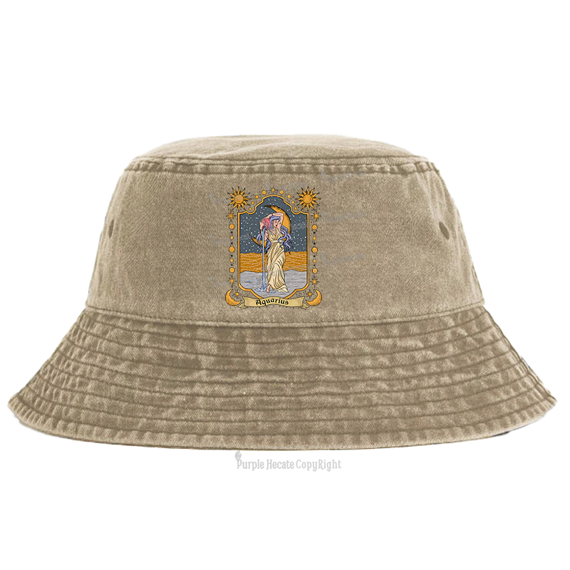 Purplehecate Aquarius Zodiac Bucket Hat
