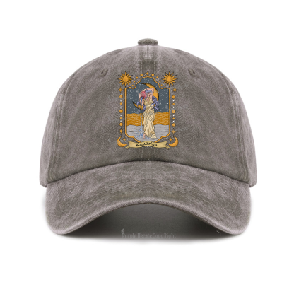 Purplehecate Aquarius Zodiac Baseball Cap