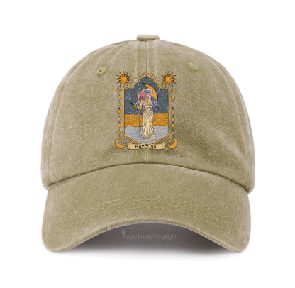 Purplehecate Aquarius Zodiac Baseball Cap