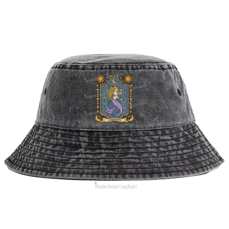 Purplehecate Capricorn Zodiac Bucket Hat