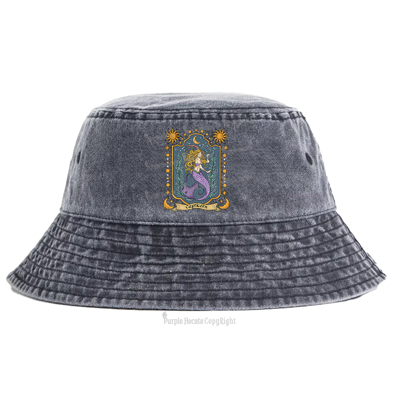 Purplehecate Capricorn Zodiac Bucket Hat