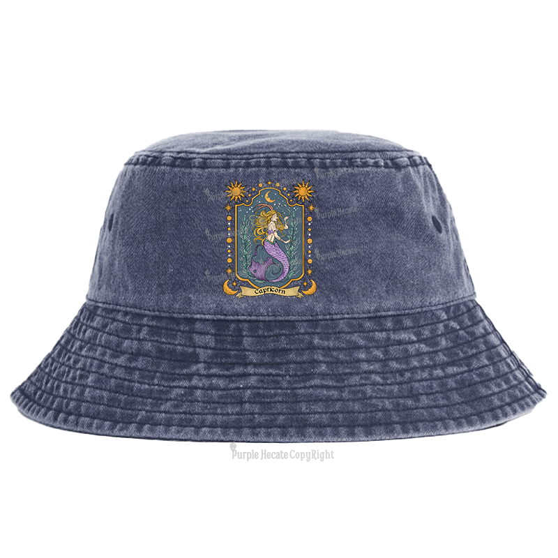 Purplehecate Capricorn Zodiac Bucket Hat