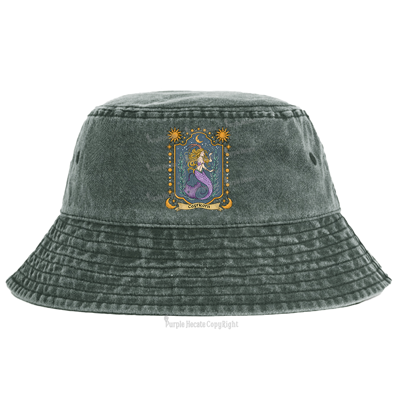 Purplehecate Capricorn Zodiac Bucket Hat