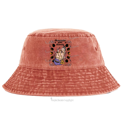 Purplehecate Remember Your Divinity Bucket Hat