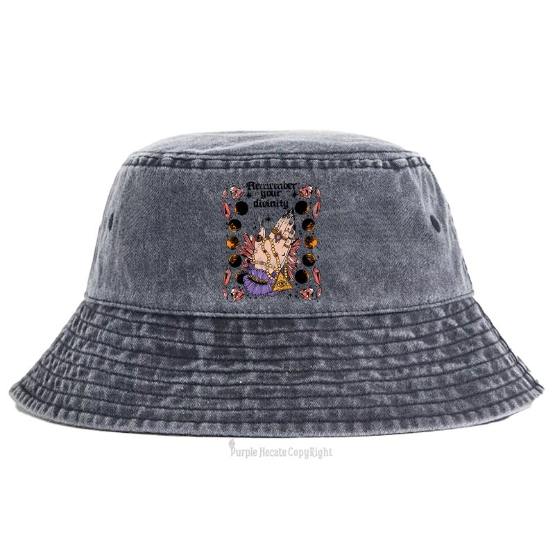 Purplehecate Remember Your Divinity Bucket Hat