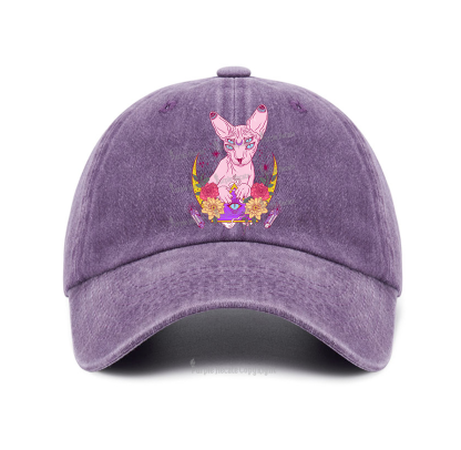 Purplehecate Moon Phase Cat Baseball Cap