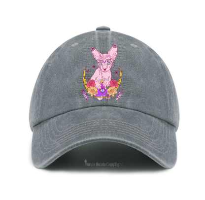 Purplehecate Moon Phase Cat Baseball Cap