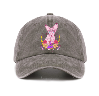 Purplehecate Moon Phase Cat Baseball Cap