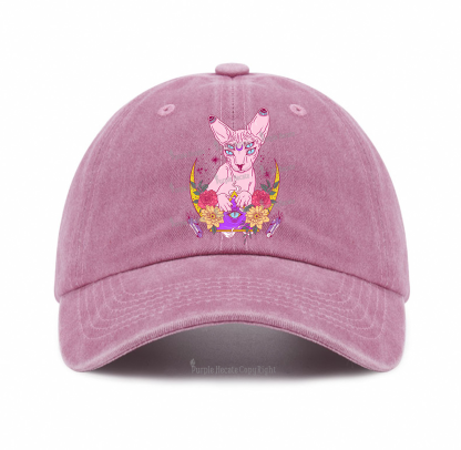 Purplehecate Moon Phase Cat Baseball Cap