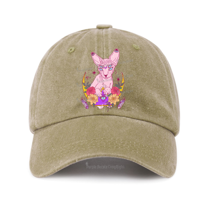 Purplehecate Moon Phase Cat Baseball Cap