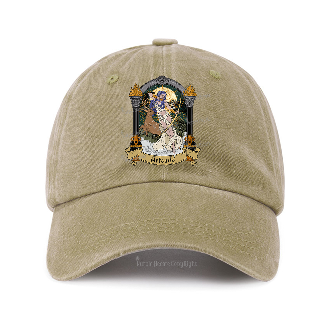 Purplehecate The Huntress Goddess Artemis Baseball Cap