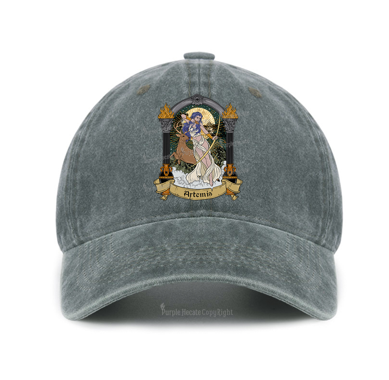Purplehecate The Huntress Goddess Artemis Baseball Cap