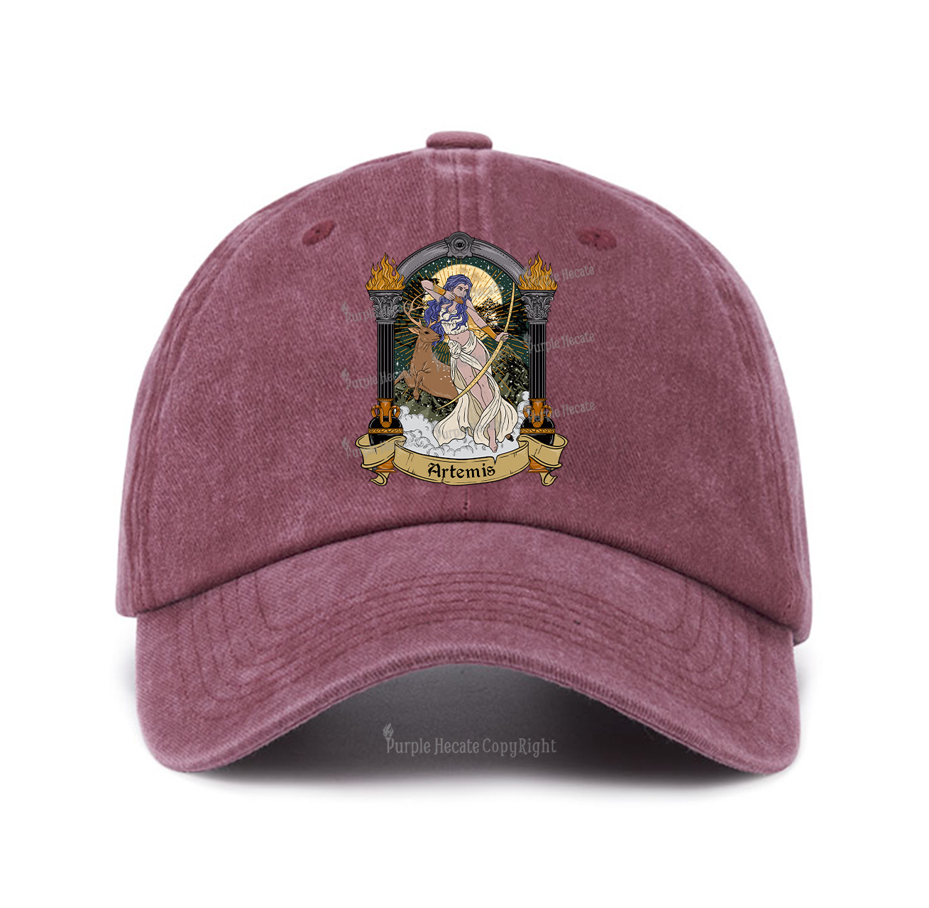 Purplehecate The Huntress Goddess Artemis Baseball Cap