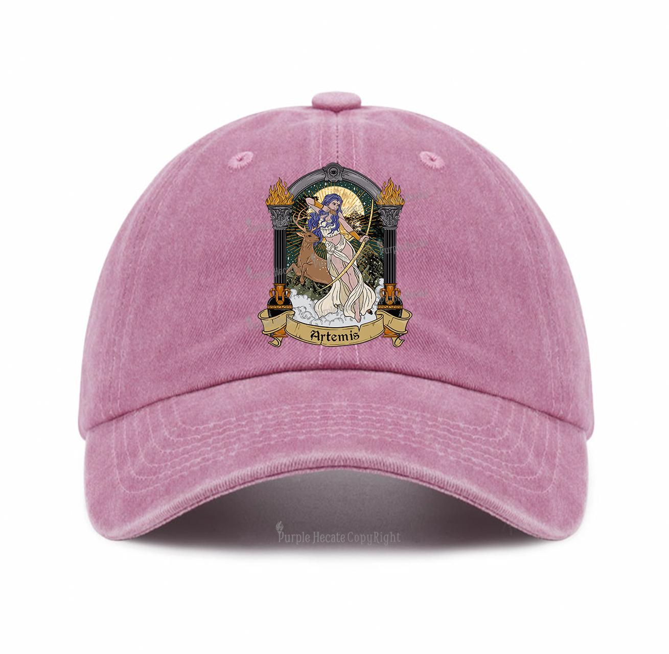 Purplehecate The Huntress Goddess Artemis Baseball Cap